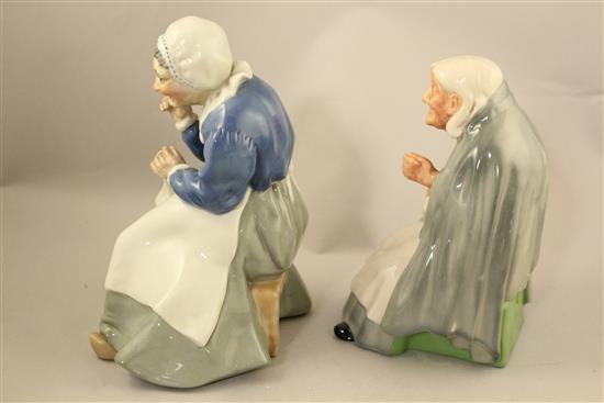 Two Wade porcelain figures of Hille Bobbe and an Irish porcelain figure of Mother MacCree, c.1938-50s, 23.5cm and 21cm